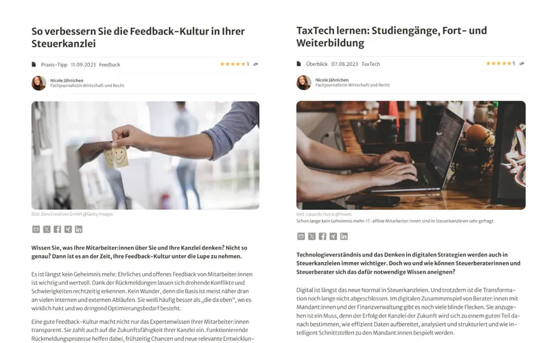Beispiel Fachbeiträge 